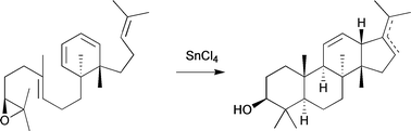 Nonenzymic polycyclisation of analogues of oxidosqualene with a preformed C-ring